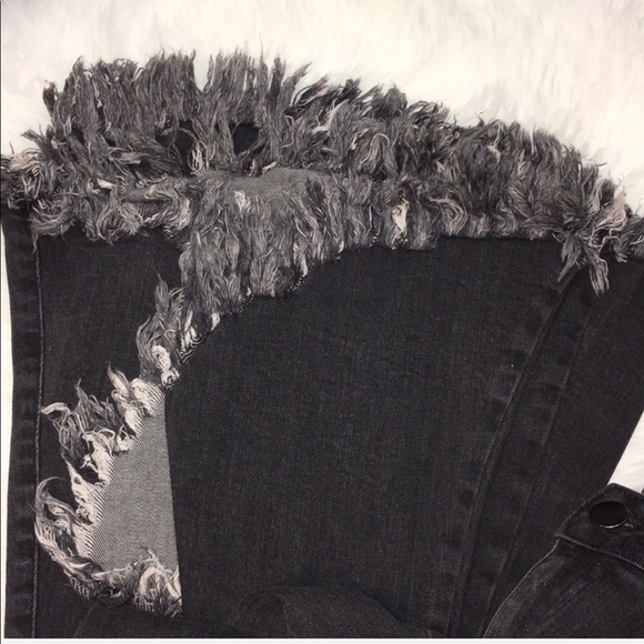 Charcoal Ultra Flared Denim Jeans - Picture 6 of 8